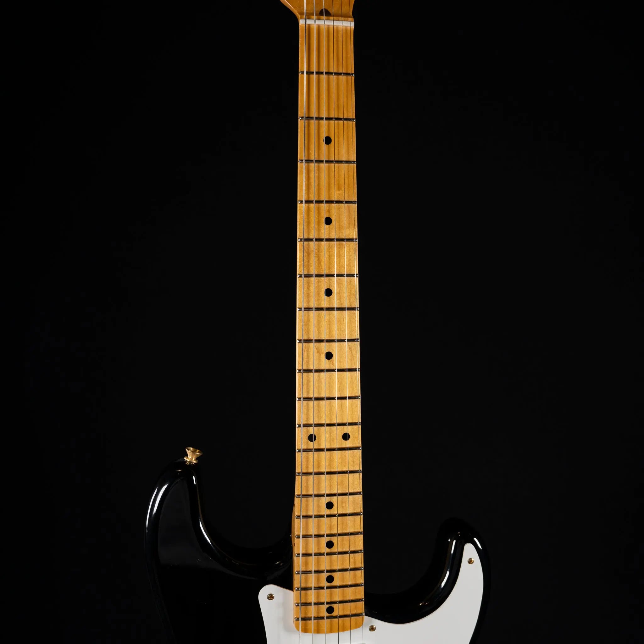 Fender Custom Shop 1955 Stratocaster - Lush Closet Classic - Black w/ Gold Hardware - Midwood Guitar