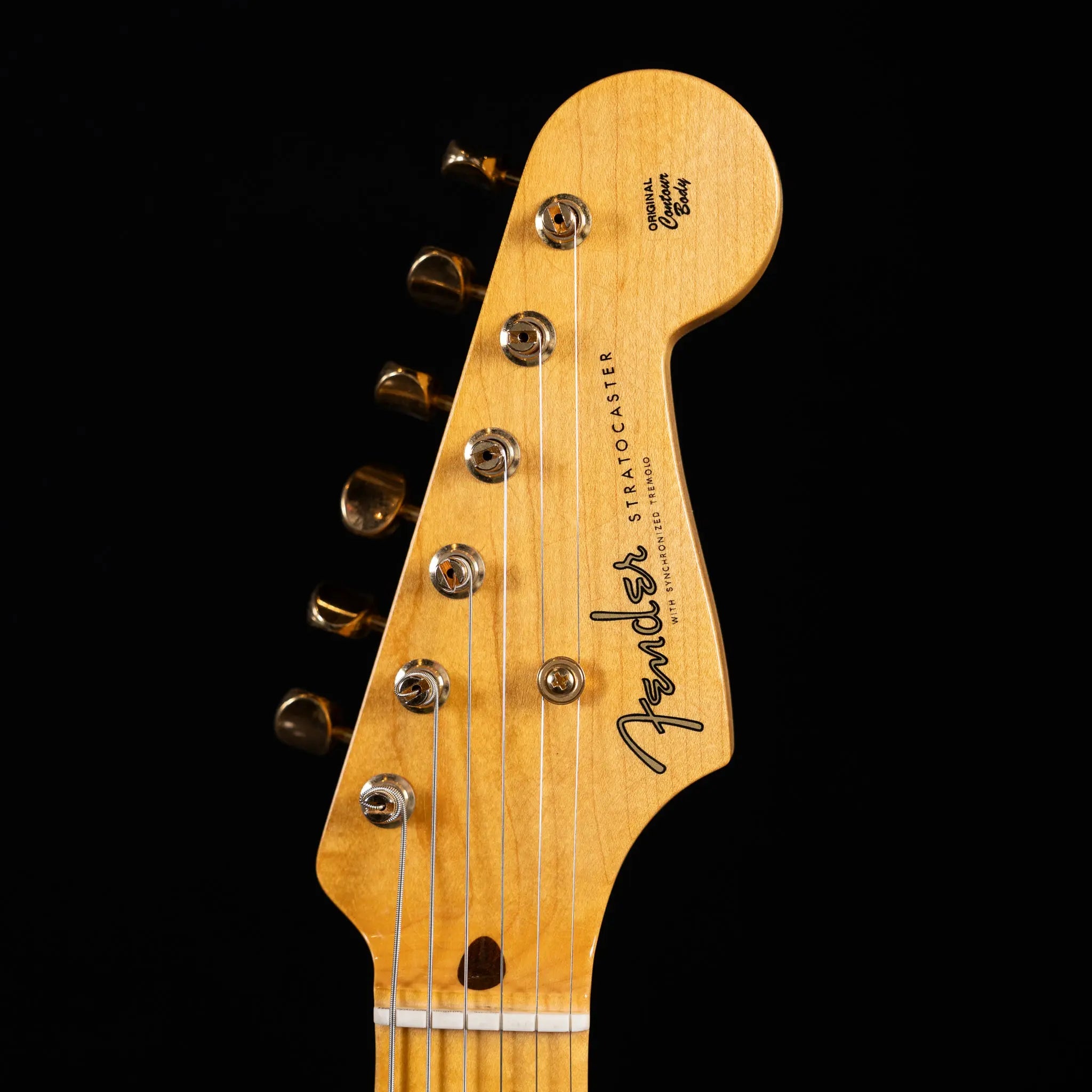 Fender Custom Shop 1955 Stratocaster - Lush Closet Classic - Black w/ Gold Hardware - Midwood Guitar