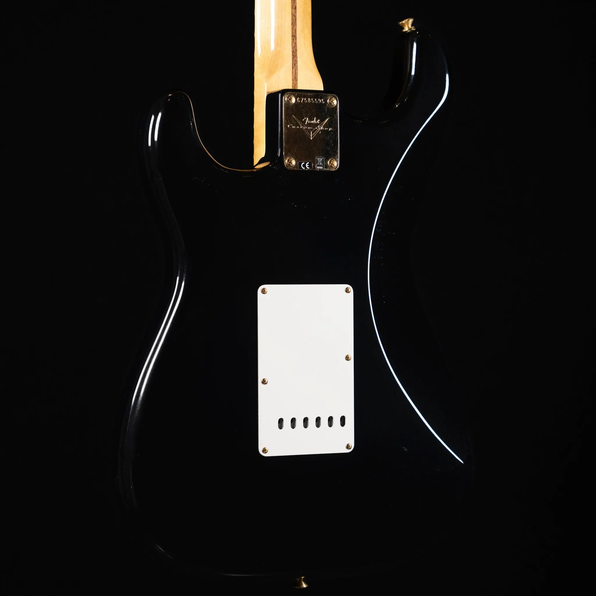 Fender Custom Shop 1955 Stratocaster - Lush Closet Classic - Black w/ Gold Hardware - Midwood Guitar
