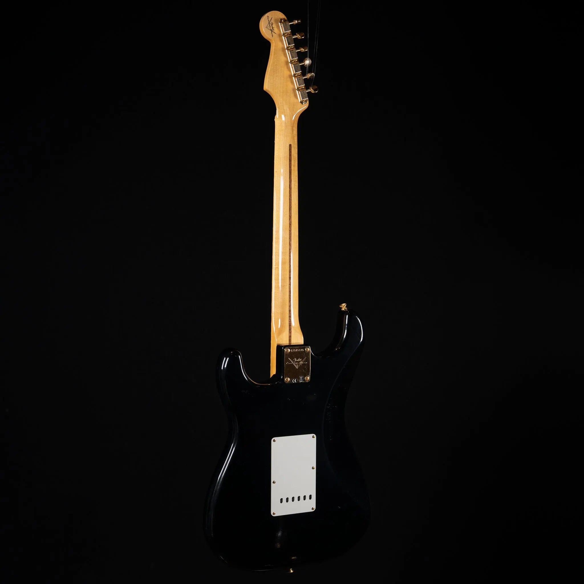 Fender Custom Shop 1955 Stratocaster - Lush Closet Classic - Black w/ Gold Hardware - Midwood Guitar