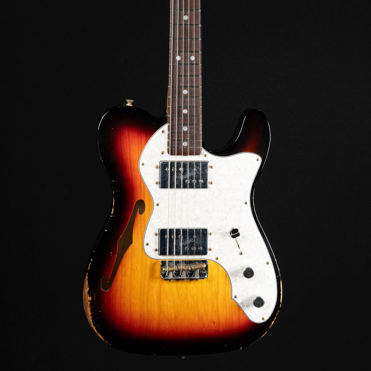 2025 Fender Custom Shop B4 Ltd. Bobbed Tele Thinline - 3 Tone Sunburst | Preowned