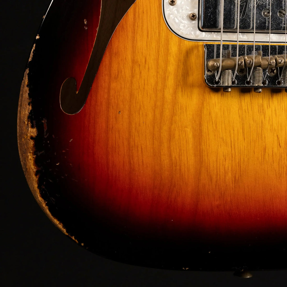 2025 Fender Custom Shop B4 Ltd. Bobbed Tele Thinline - 3 Tone Sunburst | Preowned Fender Custom Shop