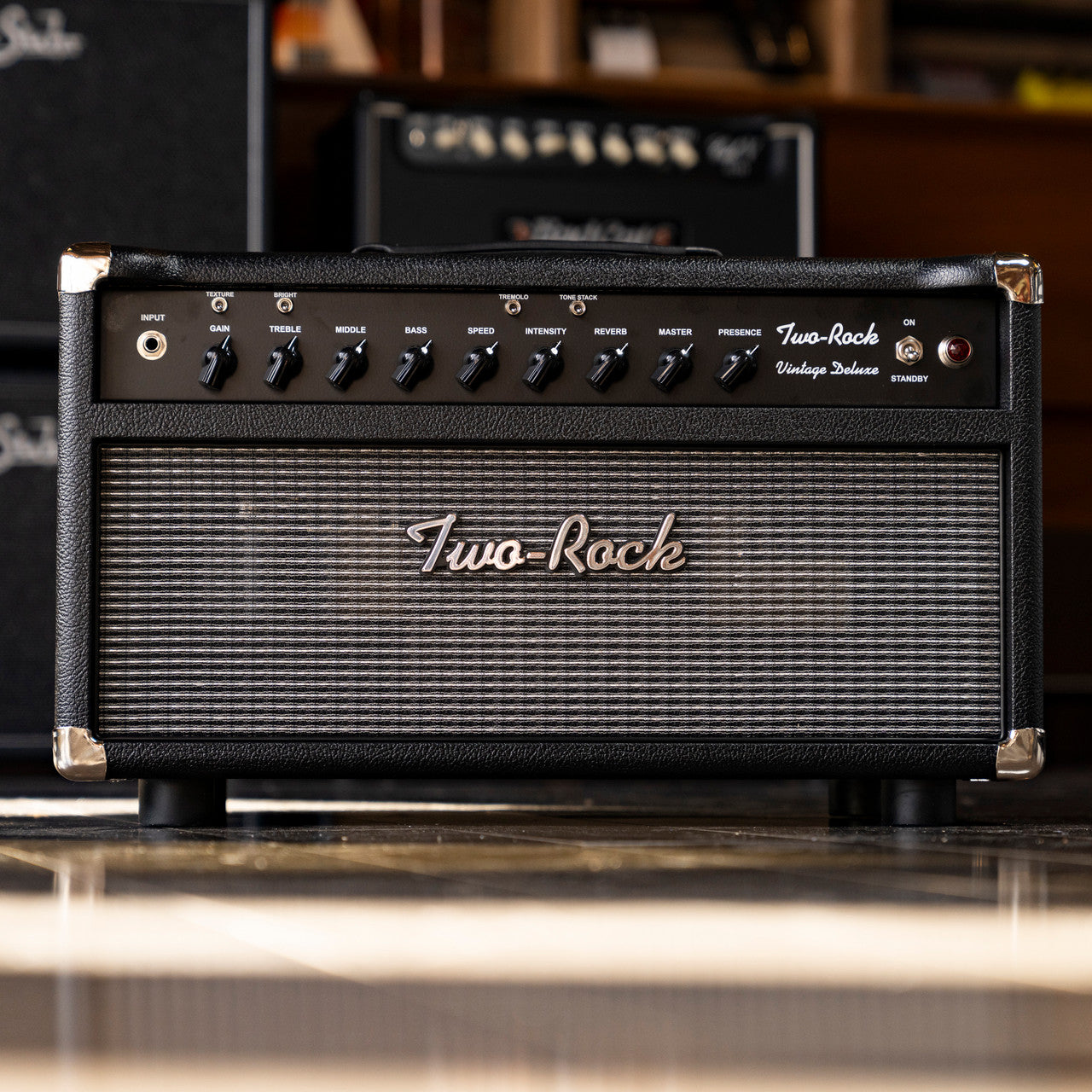 Two-Rock Vintage Deluxe 35W Head – Black Bronco with Vintage Silver Grill