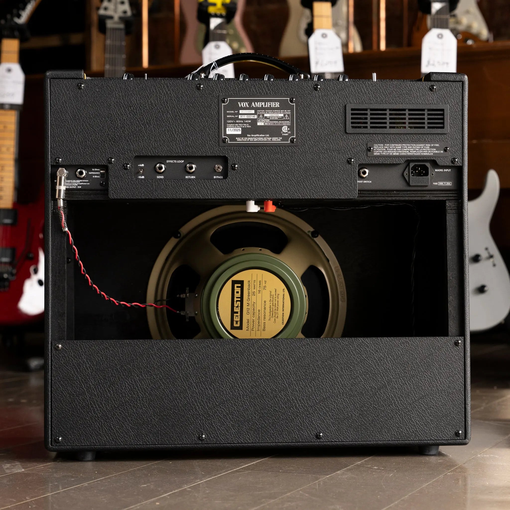 Vox AC15 Hand-Wired 1X12 Combo Guitar Amplifier - Greenback Speaker - Midwood Guitar