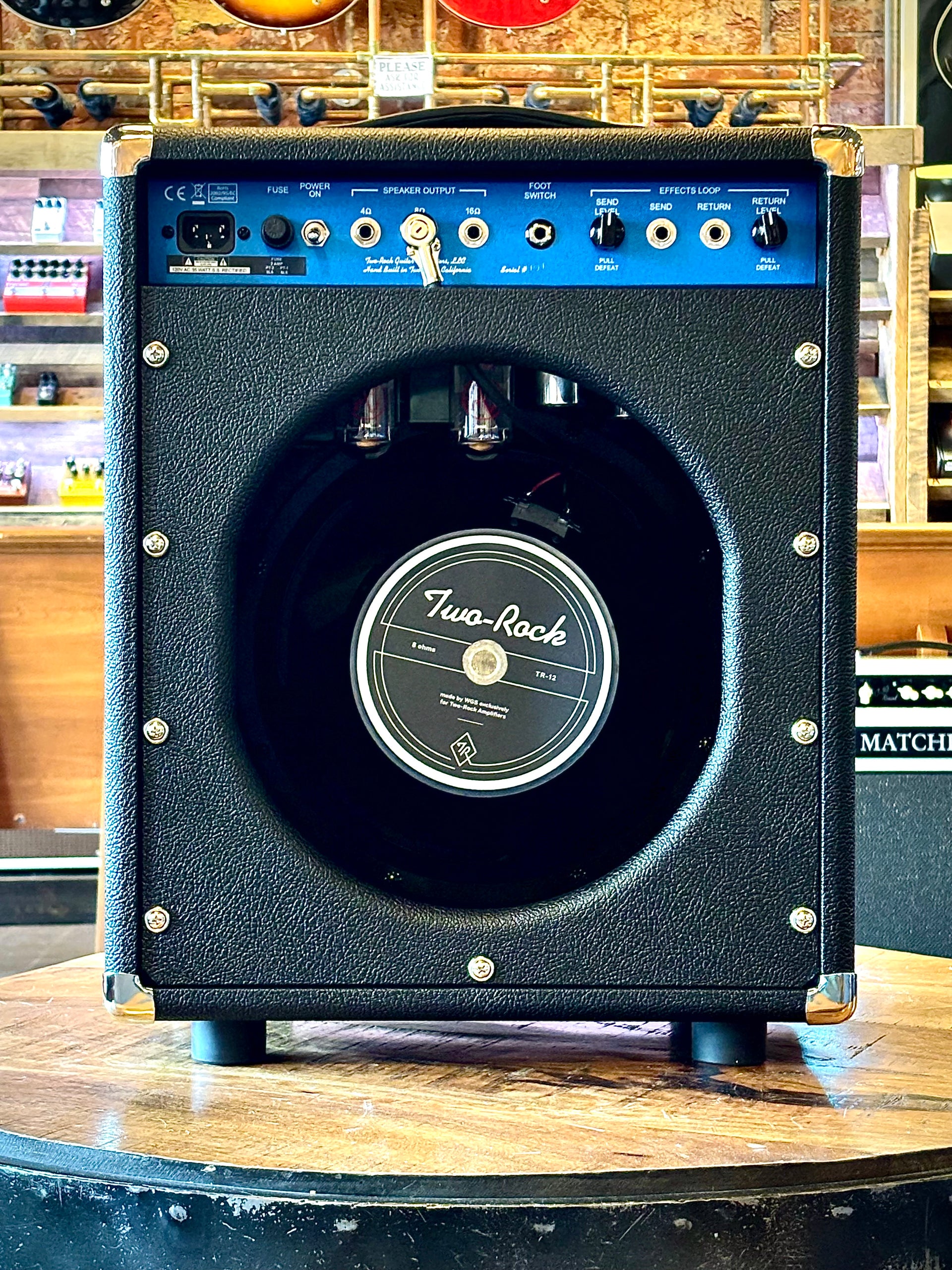 Two-Rock Studio Overdrive Combo Black Bronco W/Blue Faceplate